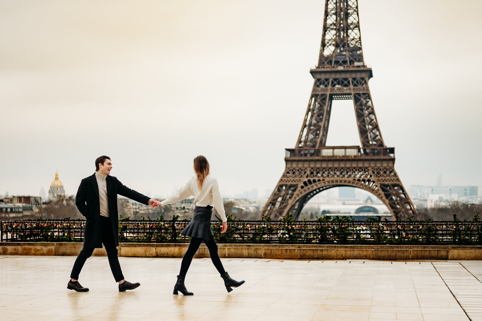 Eiffel Tower Paris Engagement Wedding Elopement