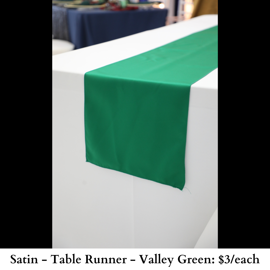 Satin-Table Runner-Valley Green-121