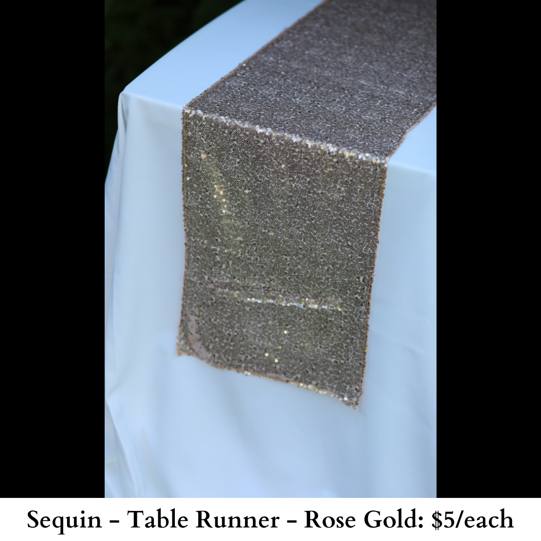 Sequin-Table Runner-Rose Gold-684