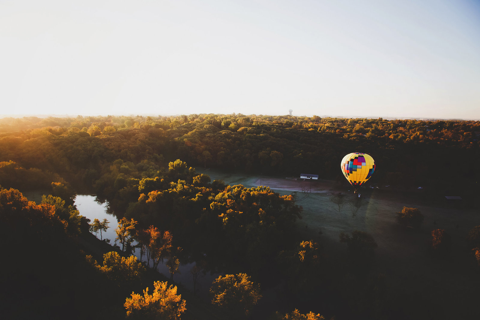 South Dakota sunrise from a hot air balloon