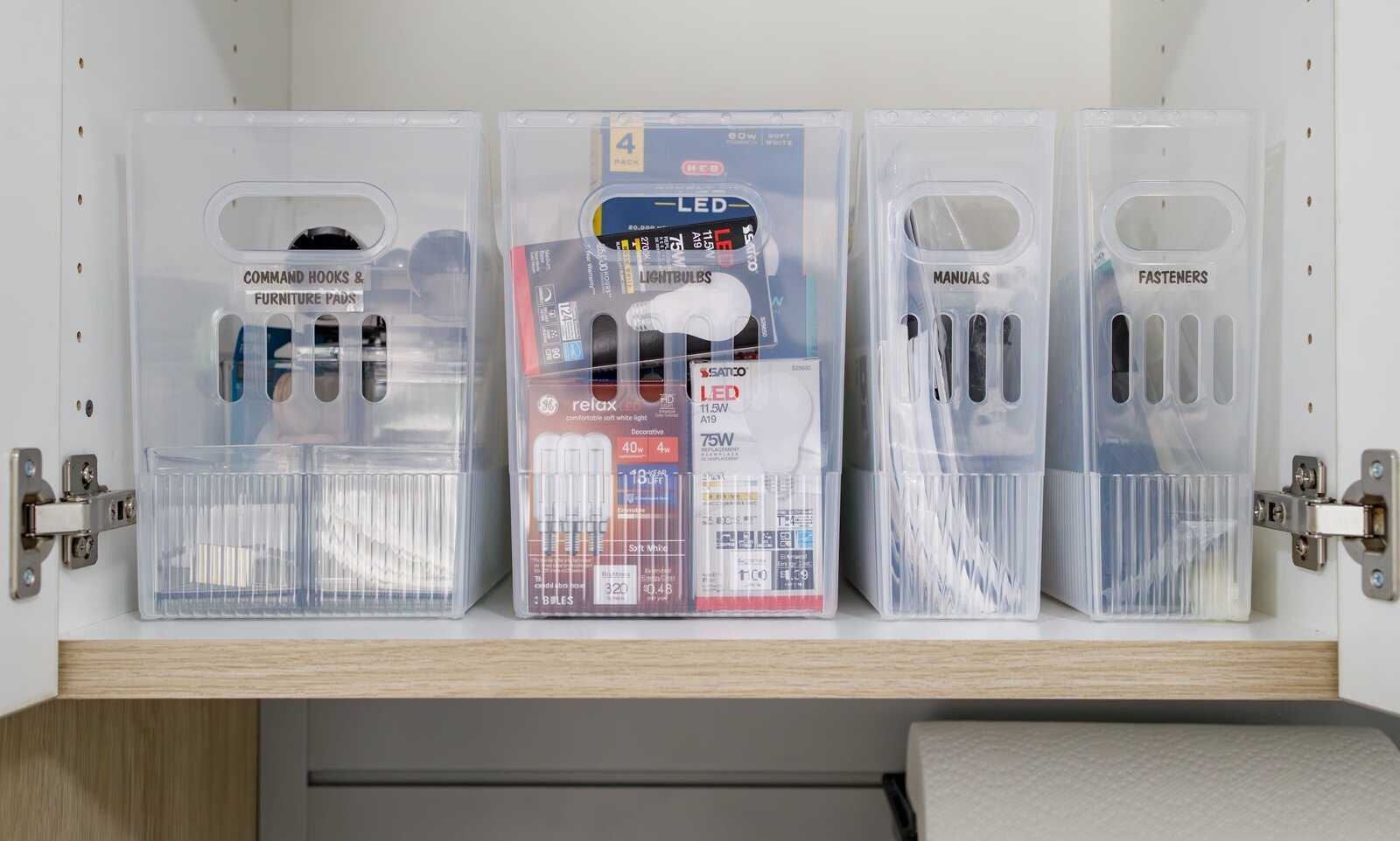 vision and hammer organizing label organizing in garage