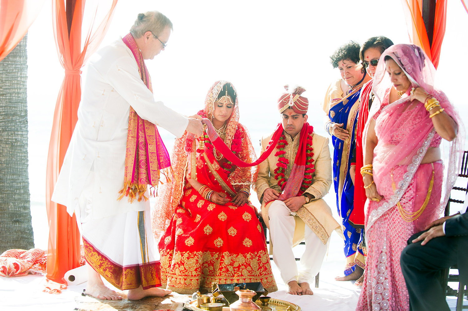 indian ceremony with bright colors