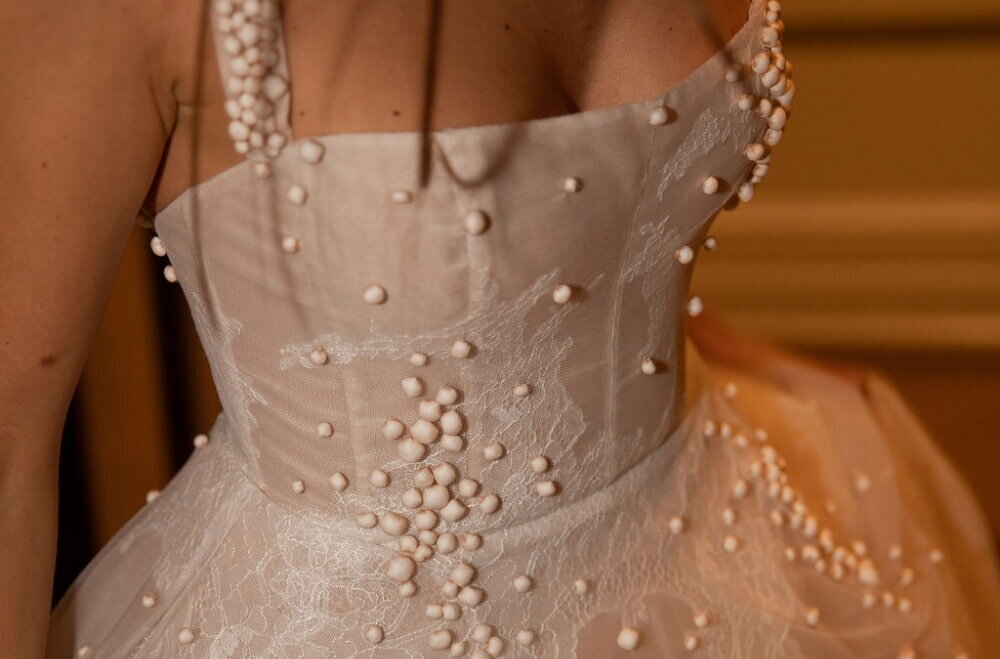 corset blush wedding dress