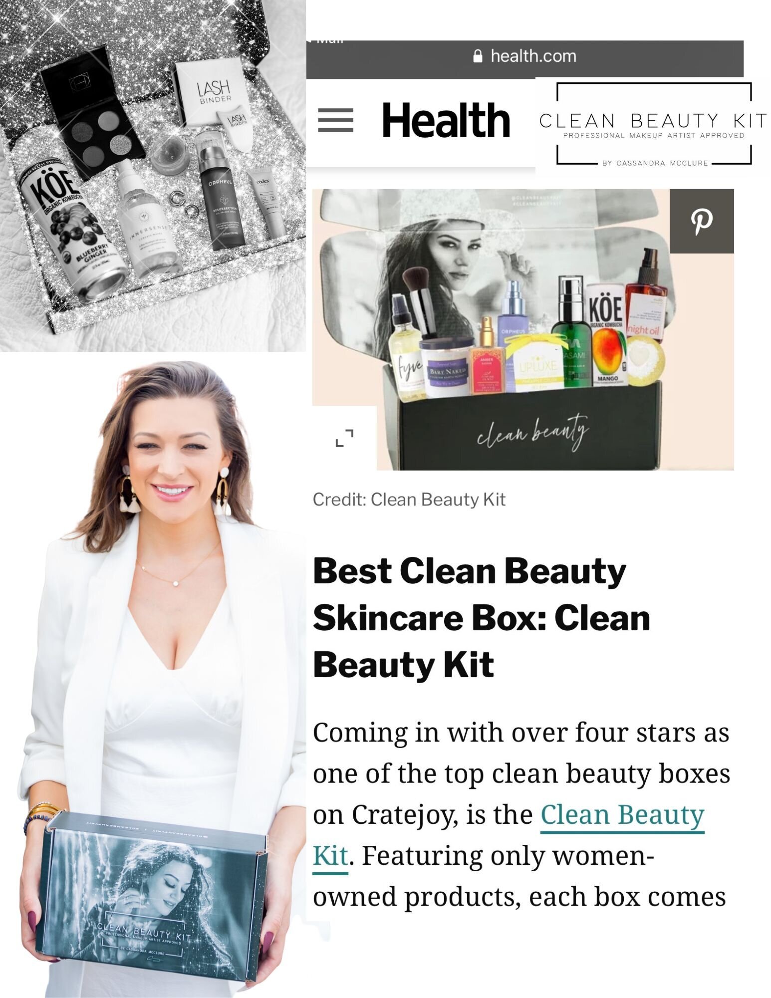 Health Magazine featuring Cassandra McClure and her Clean Beauty Kit