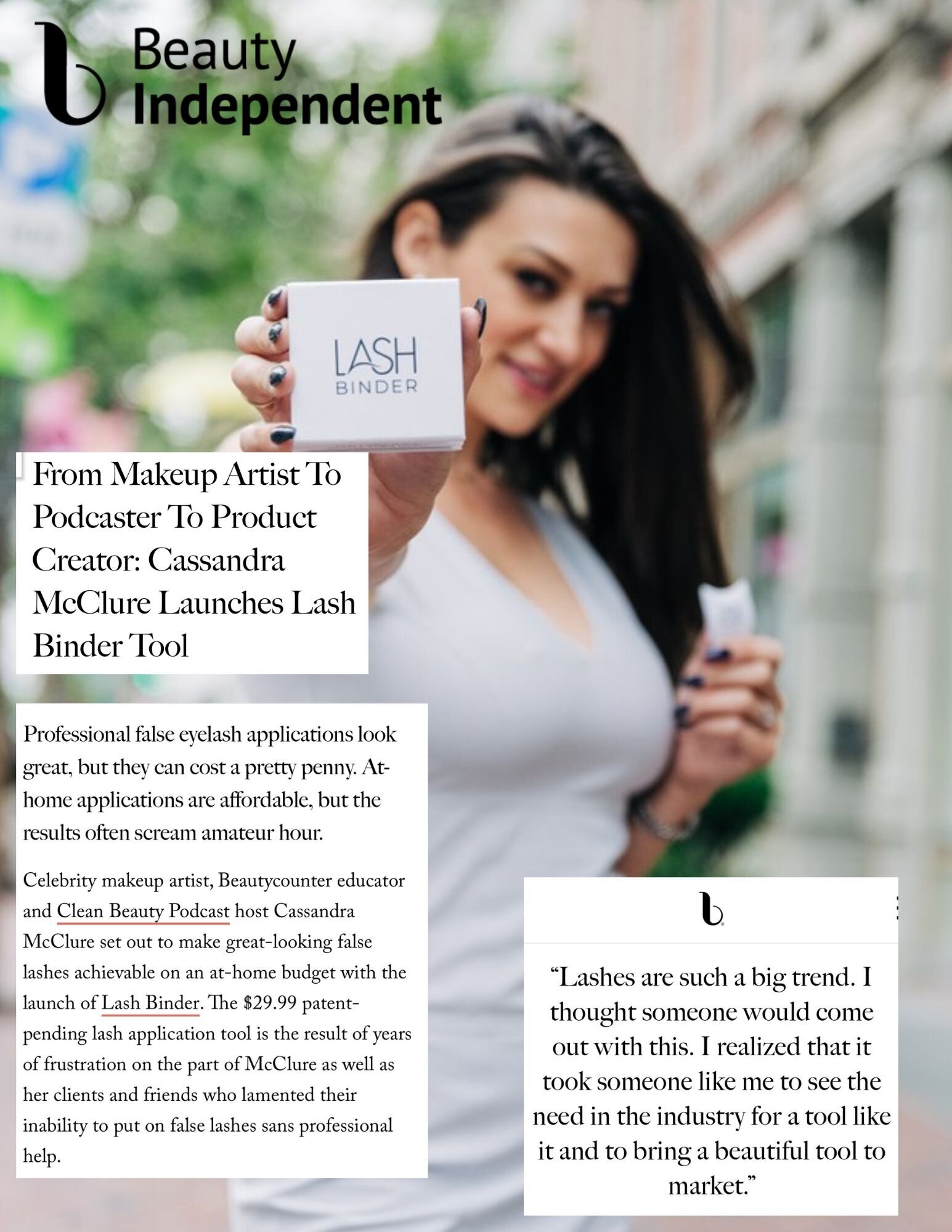 Beauty Independent article featuring Cassandra McClure