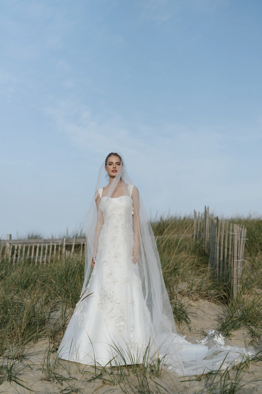 Cathedral veil for wedding dresses in Denver CO. Mimi's Couture Bridal at Little White Dress. LWD Bridal Shop. 