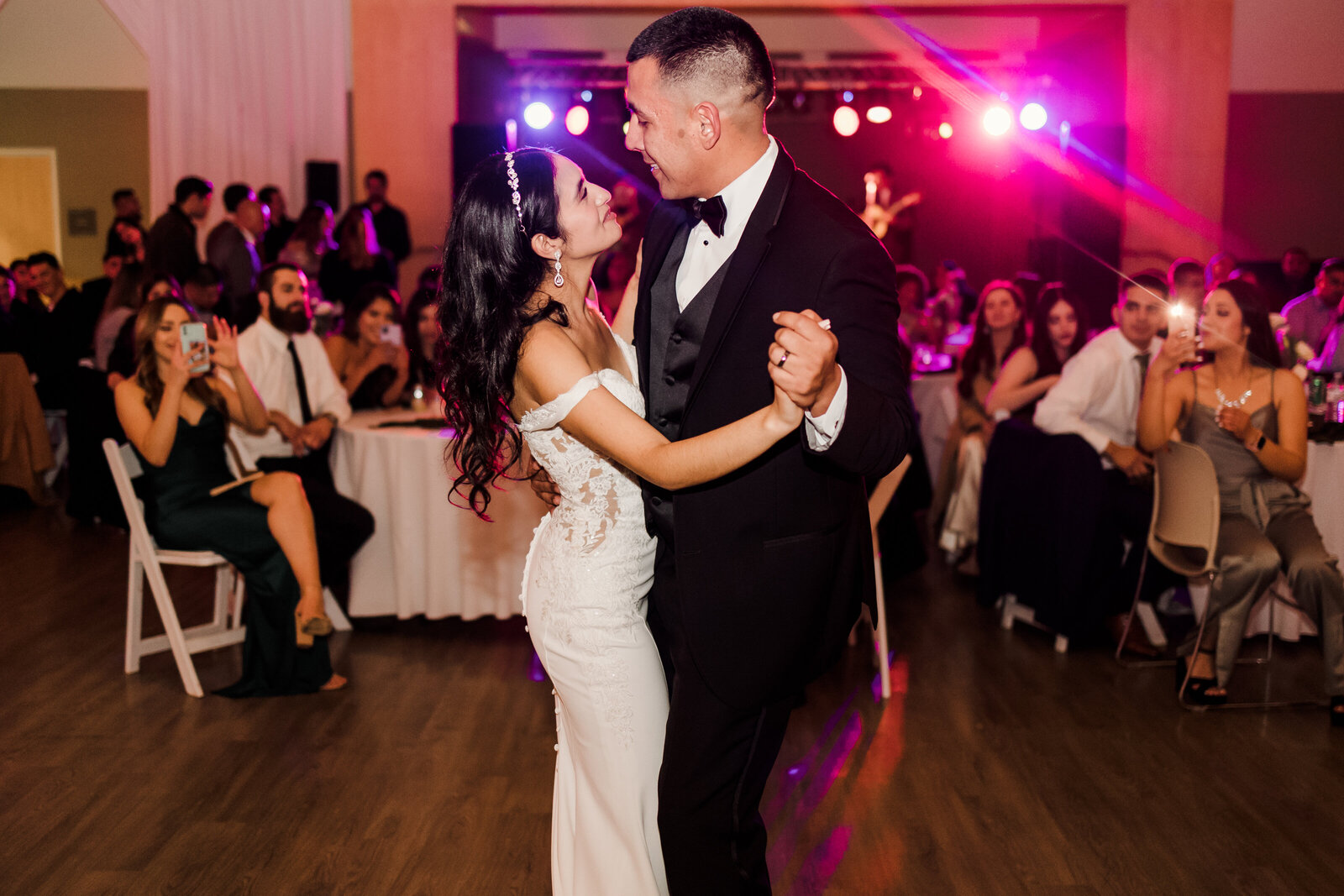 First Dance for Bride and Groom at their reception in Fullerton Community Center