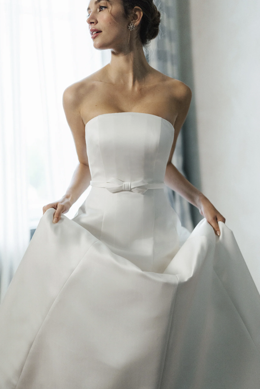 Simple wedding dresses in Denver CO. Mimi's Couture Bridal at Little White Dress. LWD Bridal Shop.