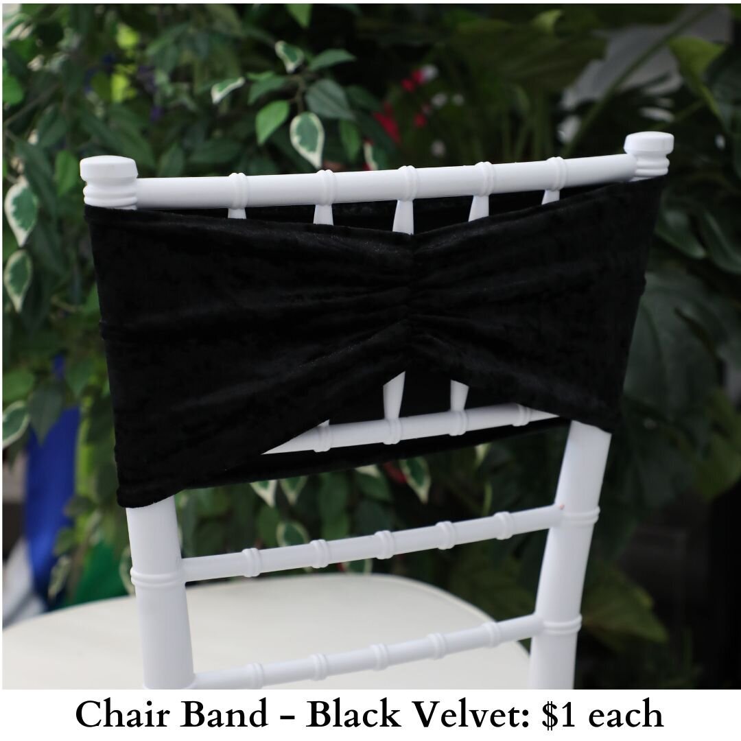 Black Velvet Chair Band-824
