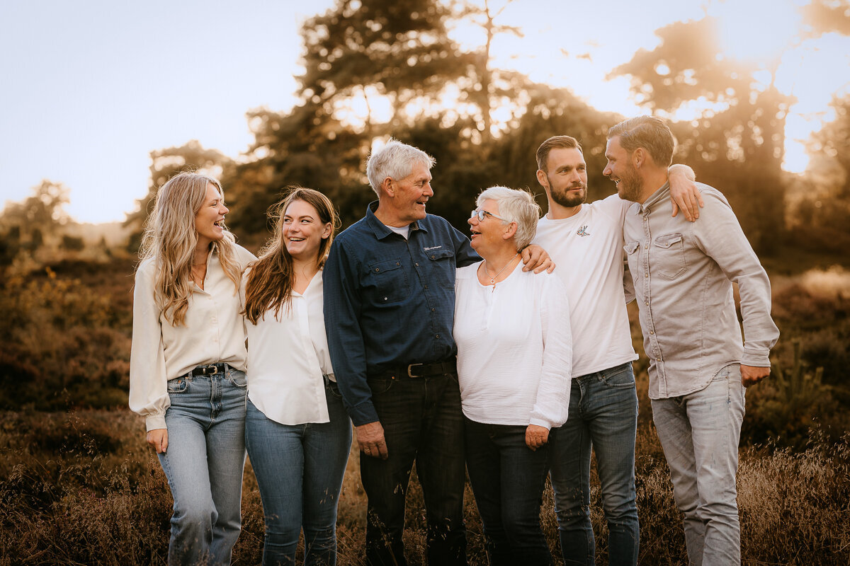 Familiefotoshoot gouden uurtje