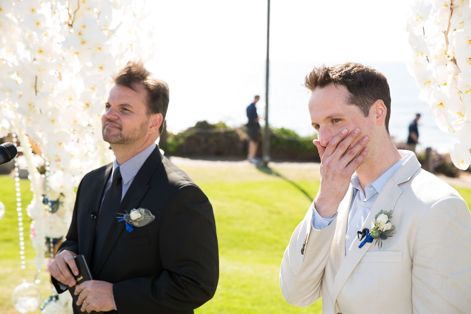 Emotional reaction to seeing the bride for the first time
