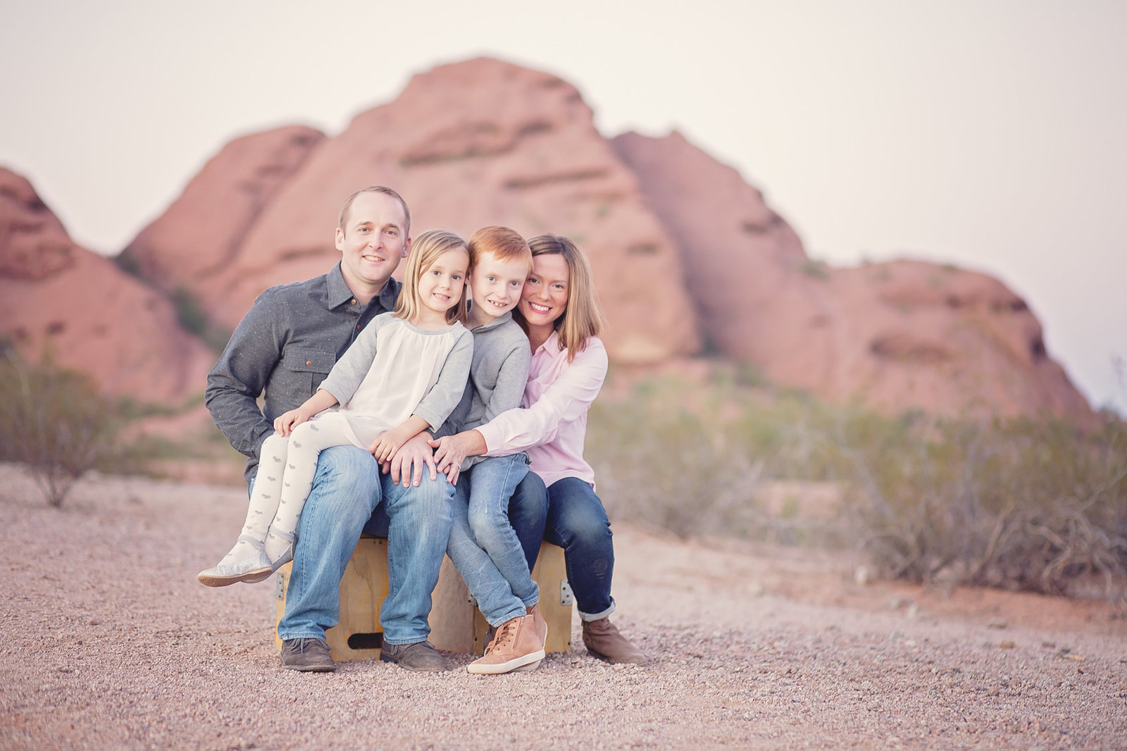 Phoenix Papago Desert Family Portrait by Family Photographer Plume Designs & Photography
