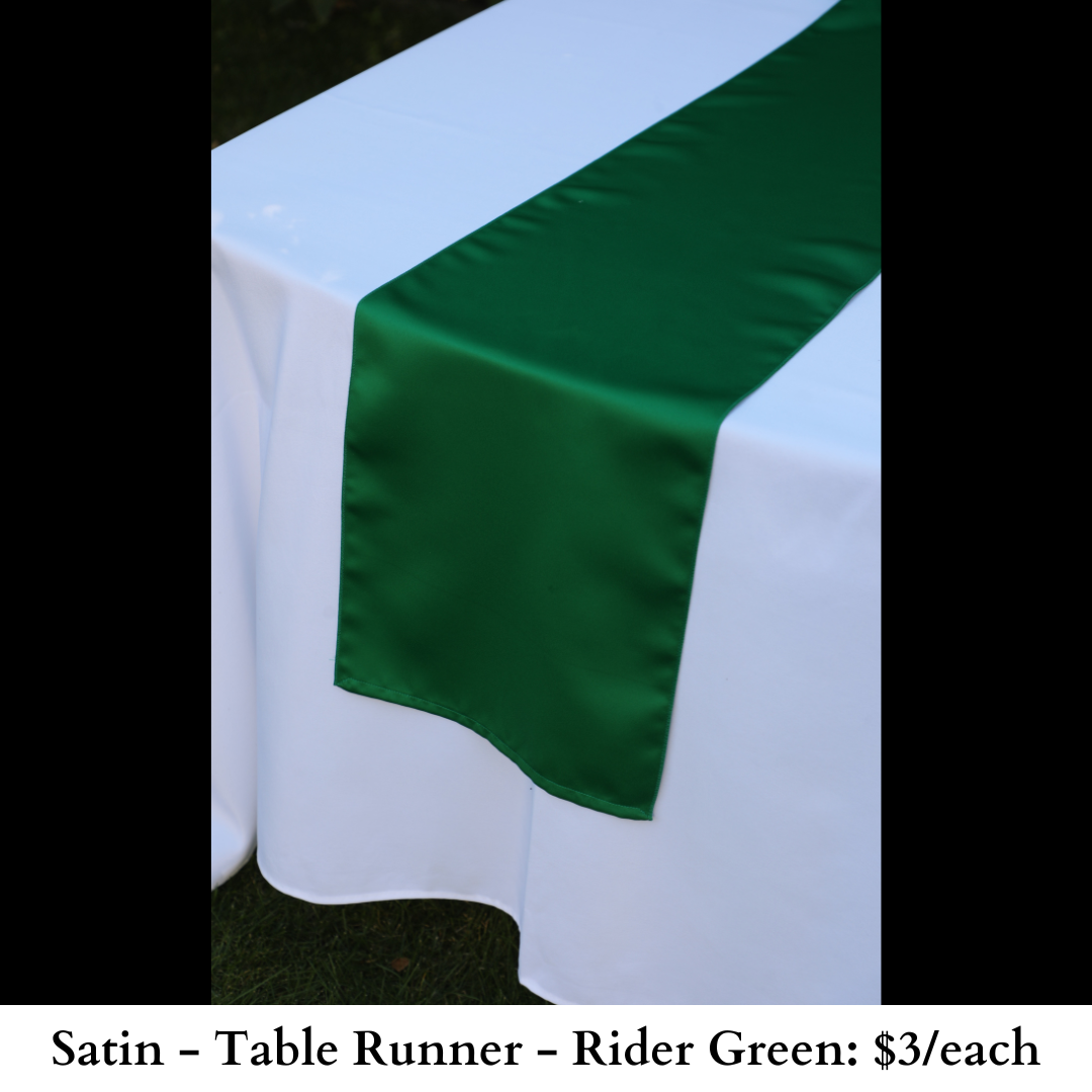 Satin-Table Runner-Rider Green-820