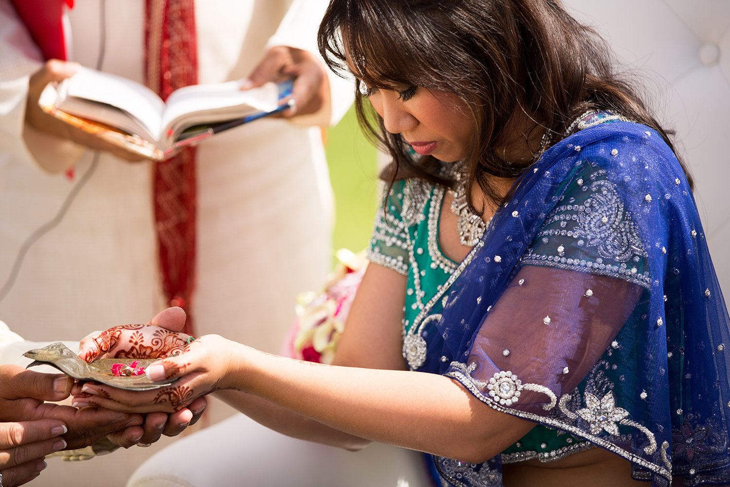 Bride during tratitional Hindu wedding ceremony