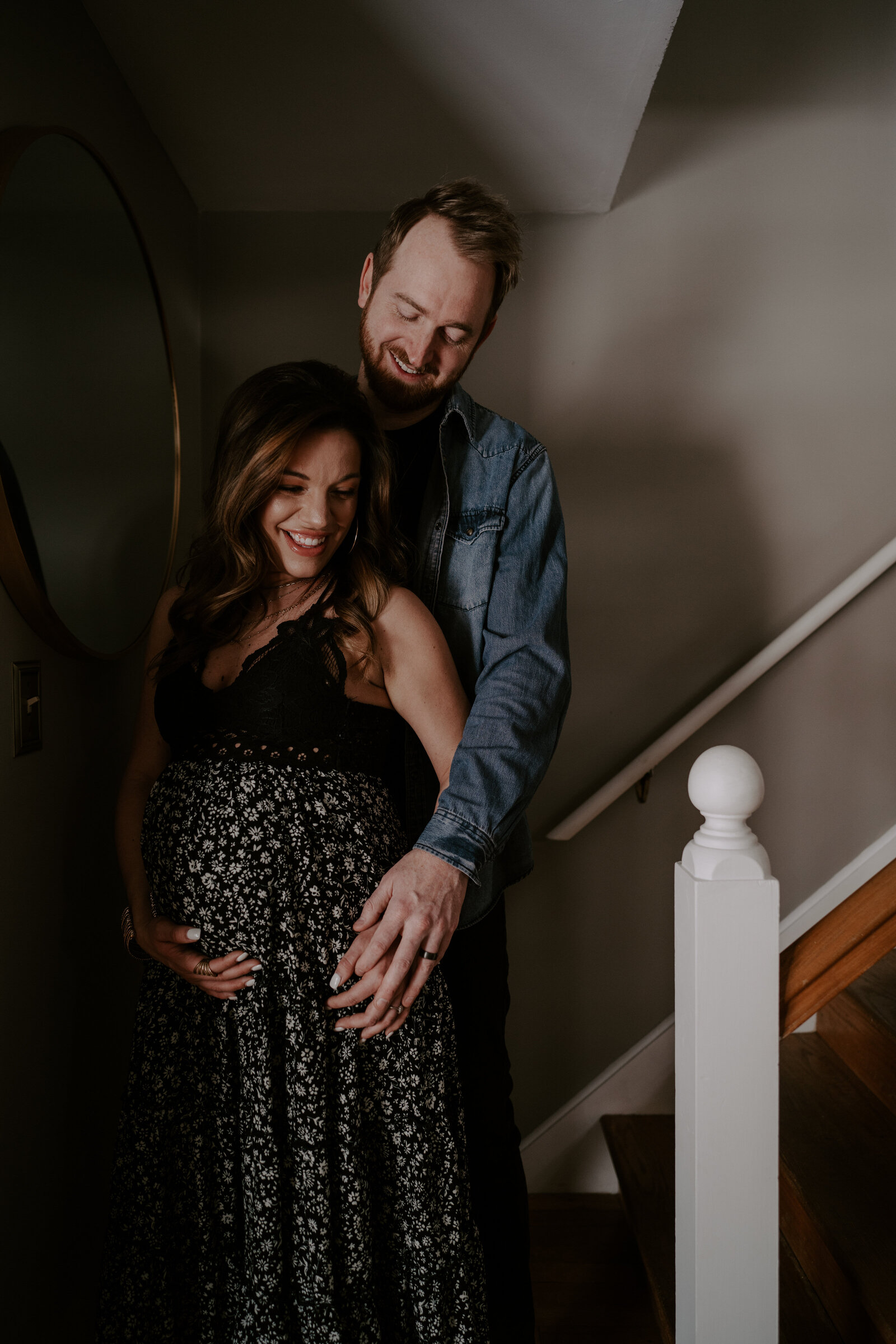 Indianapolis Winter In Home Maternity Session - Cooper-47