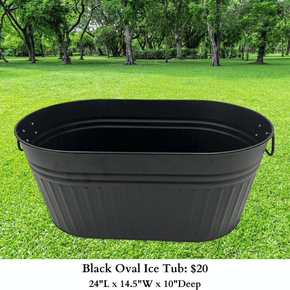 Black Oval Ice Tub-1030