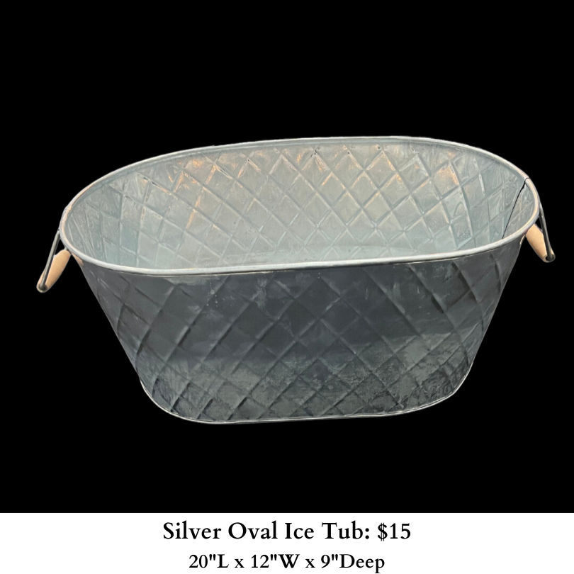 Silver Oval Ice Tub-1012
