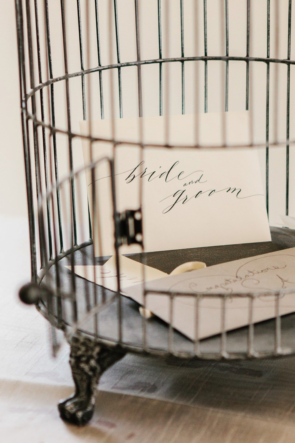 Birdcage for wedding gift cards at Belle Mer in Newport, RI