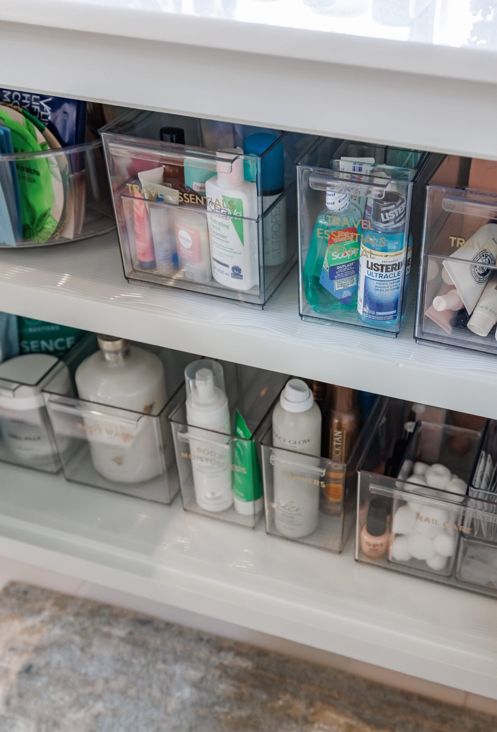 vision and hammer organizing bathroom bins under sink