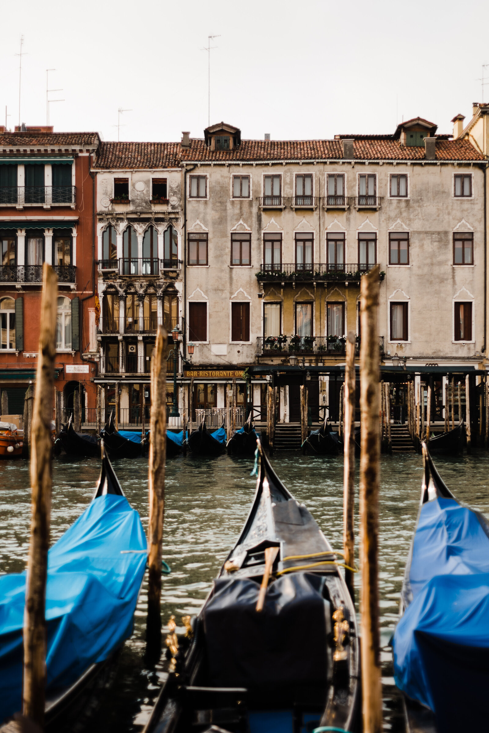 Gondolas and Venetian architecture