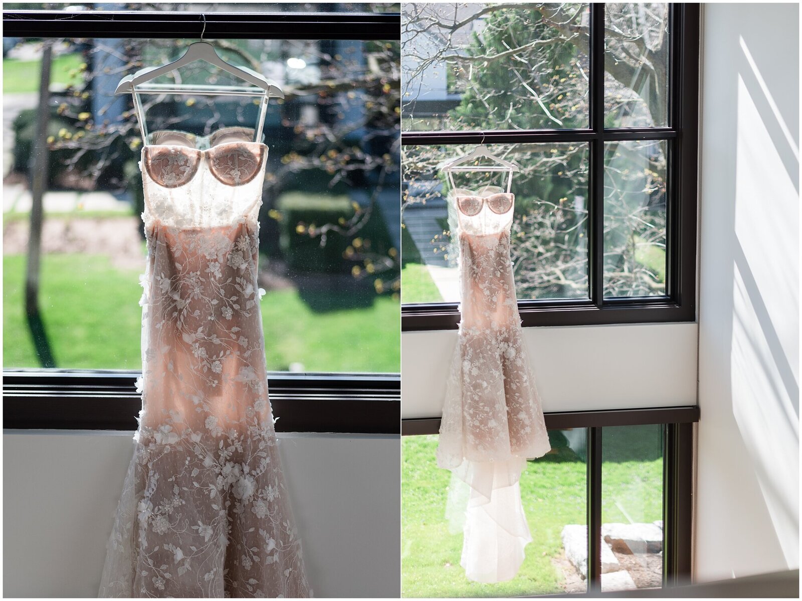 Wedding dress with sheer details and sheath silhouette in the GTA