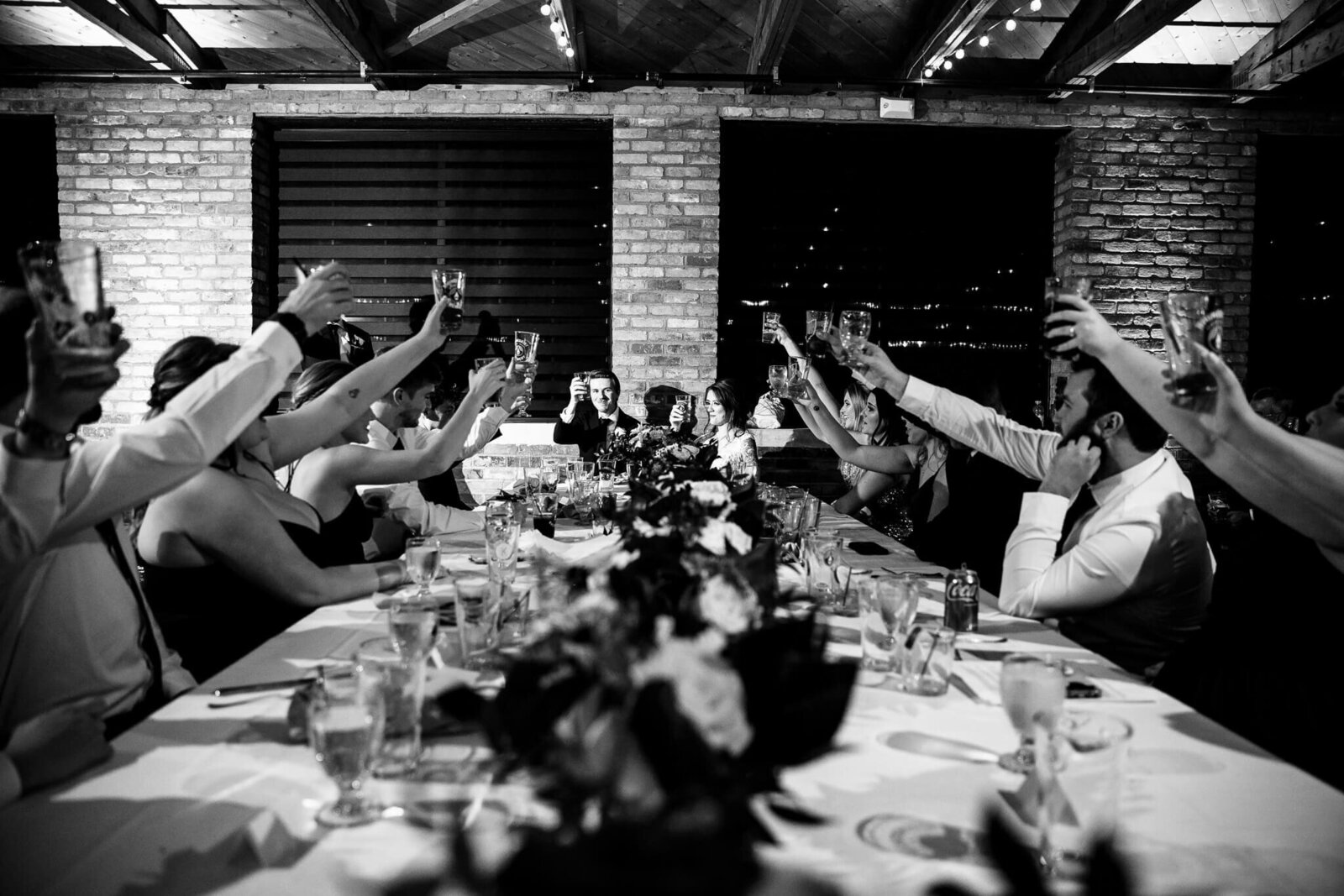 rhinegeist-cincinnati-wedding-reception-toast-head-table