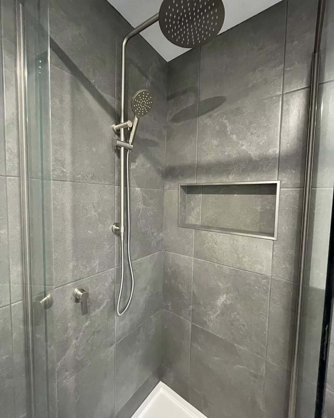 Tiled bathroom renovation by AR Construction in South West VIC