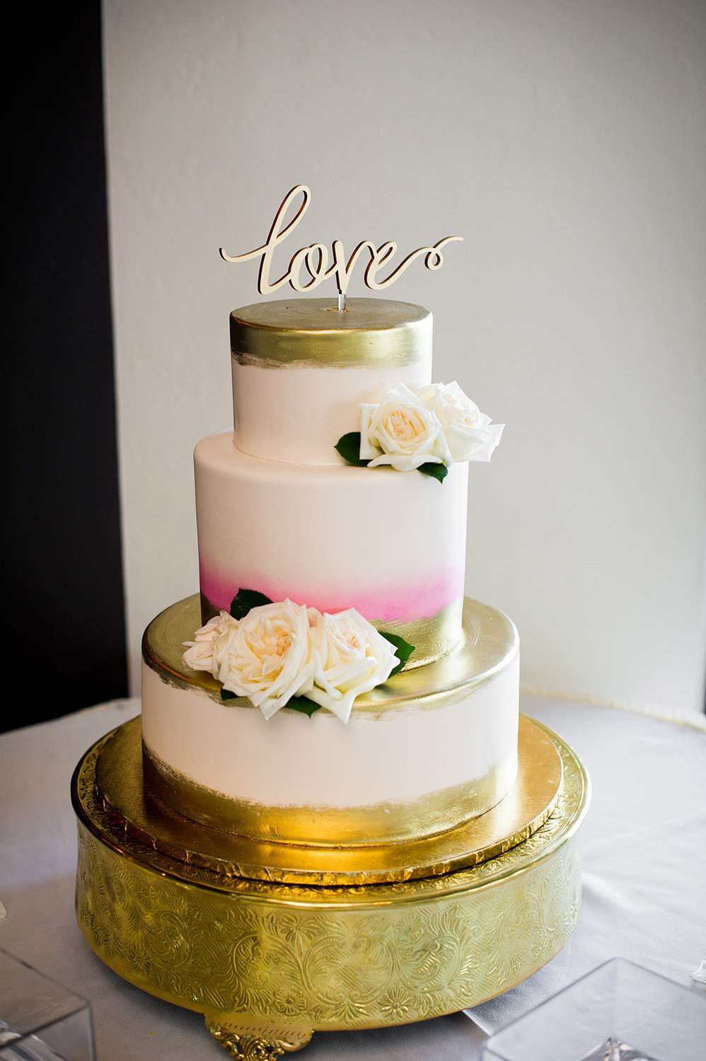 beautiful cake with gold