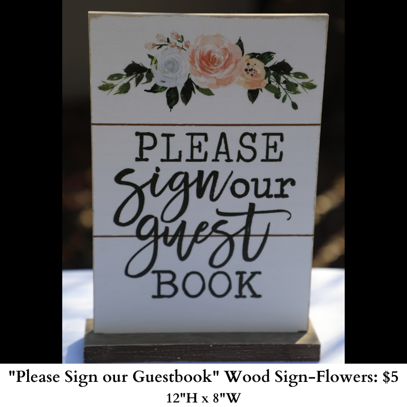 Please sign our guestbook-wood sign-flowers-752