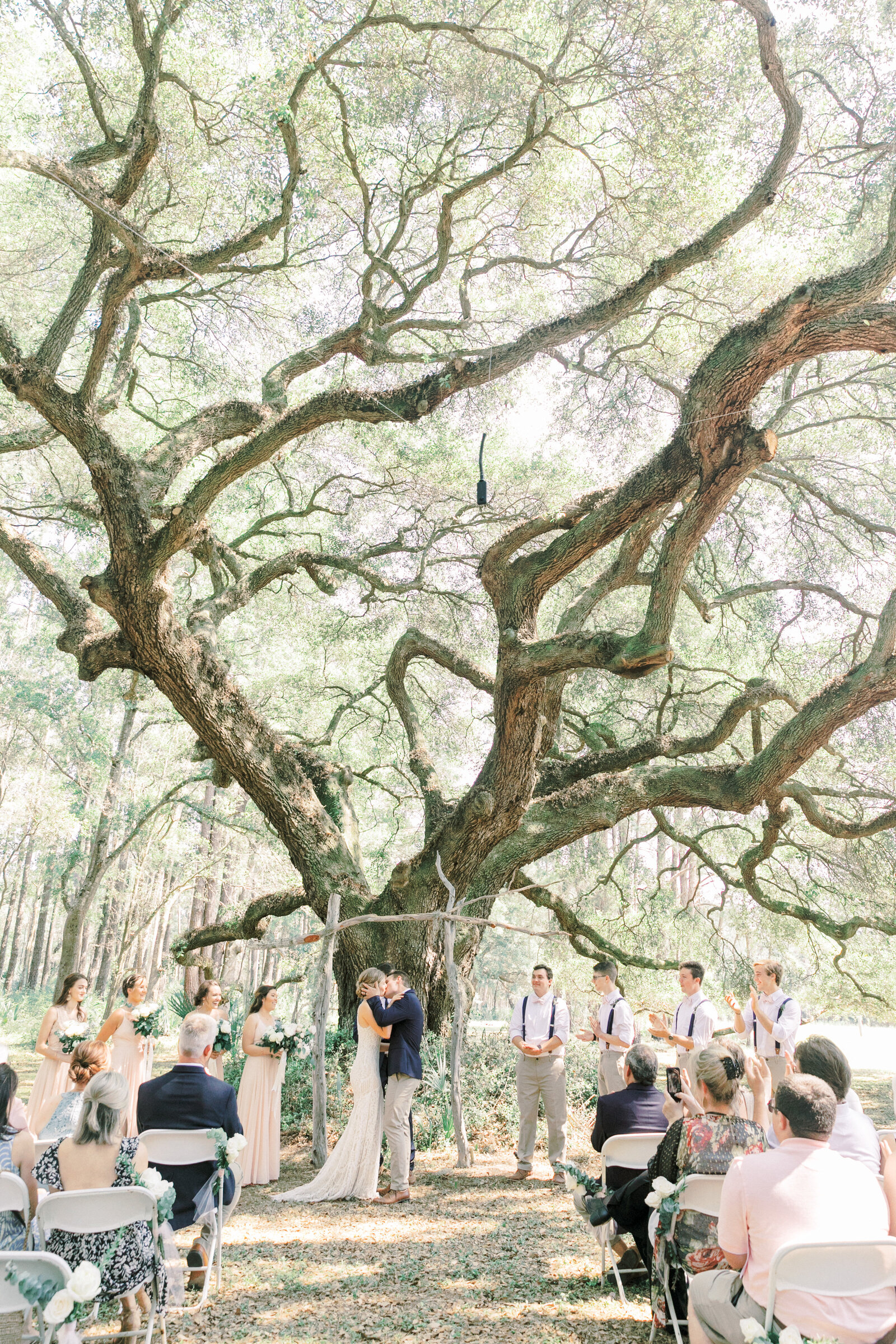 wedding ceremony under a tree