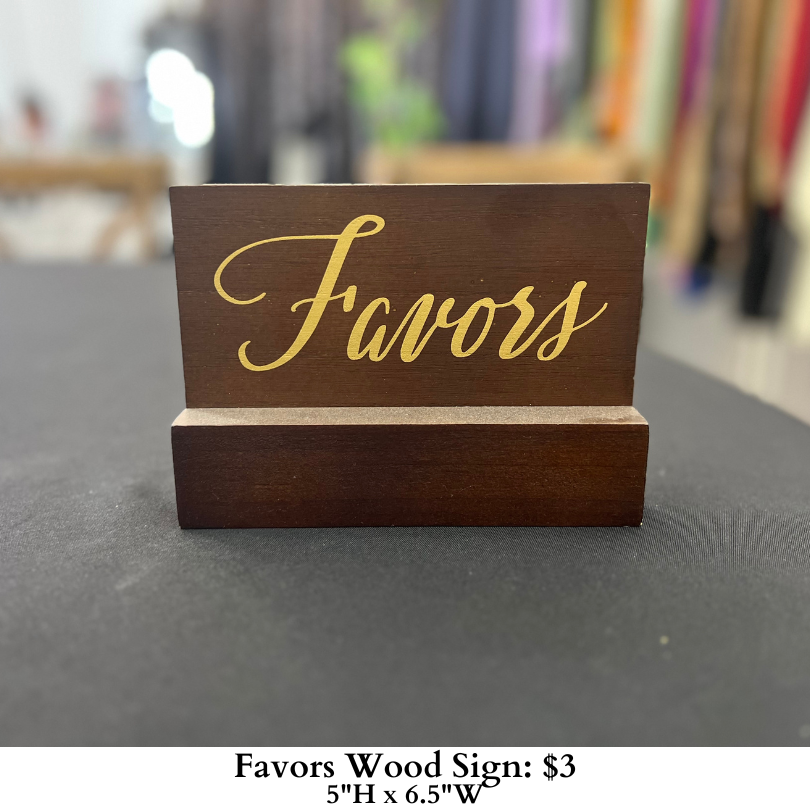 Favors Wood Sign-727