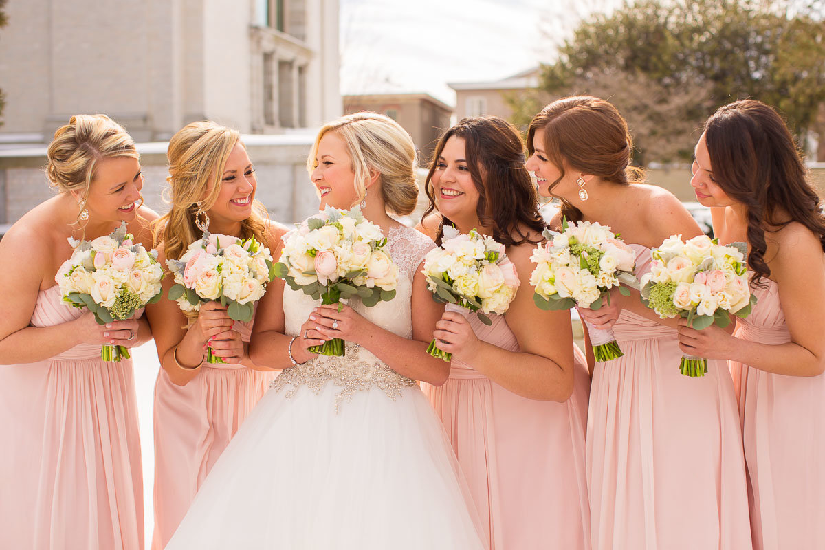 a bride with her bridesmaids in maryland