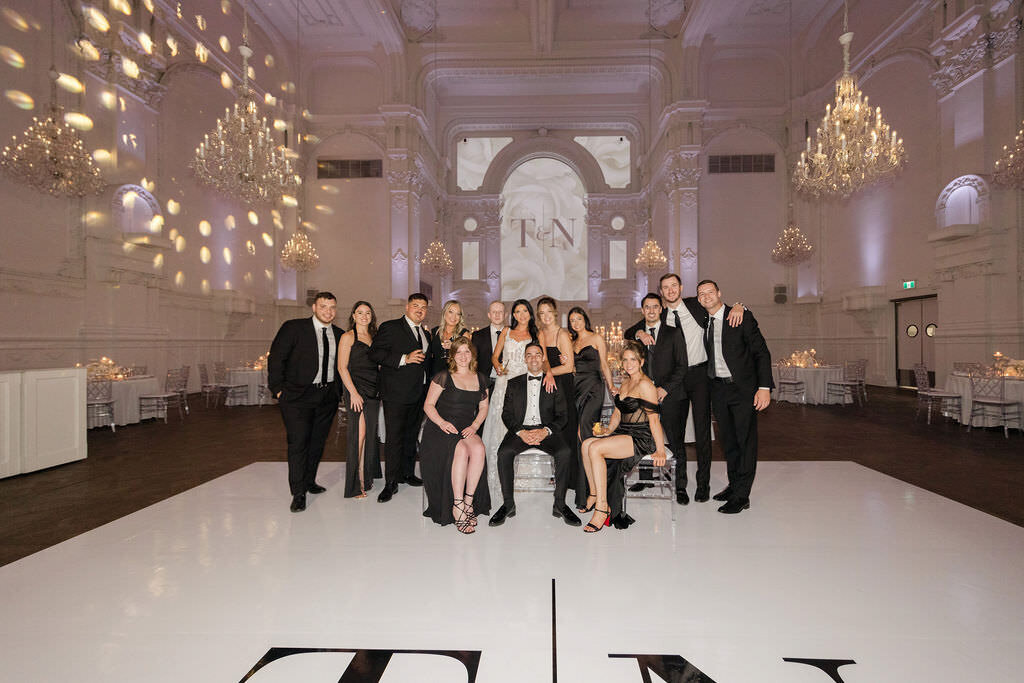 Bridal Party Portrait Wedding day photos at Maison Principale Montreal | Luxury Wedding photographer