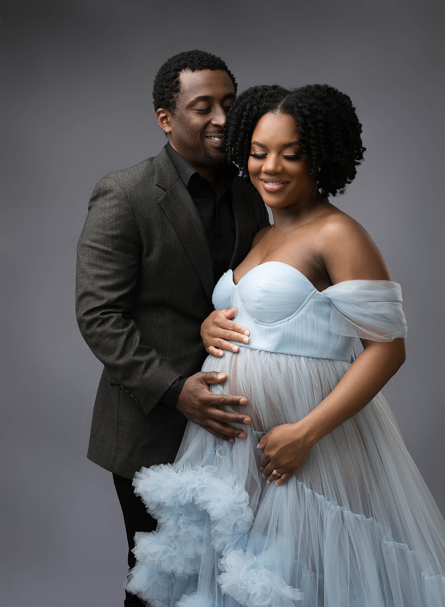 couple maternity photography in Atlanta studio