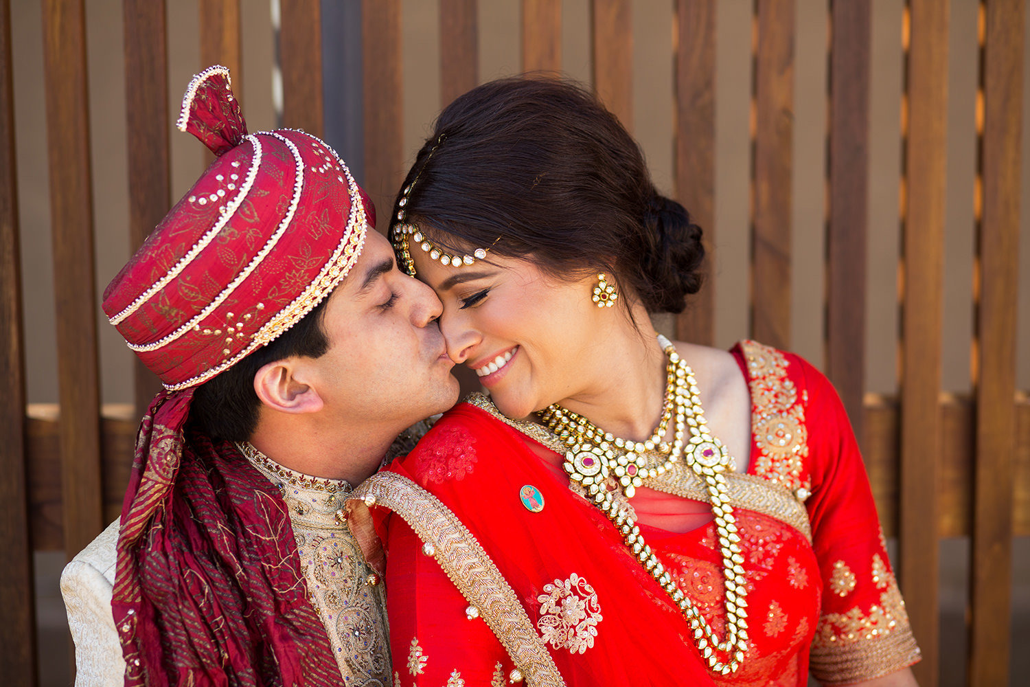 indian couple kissing nose