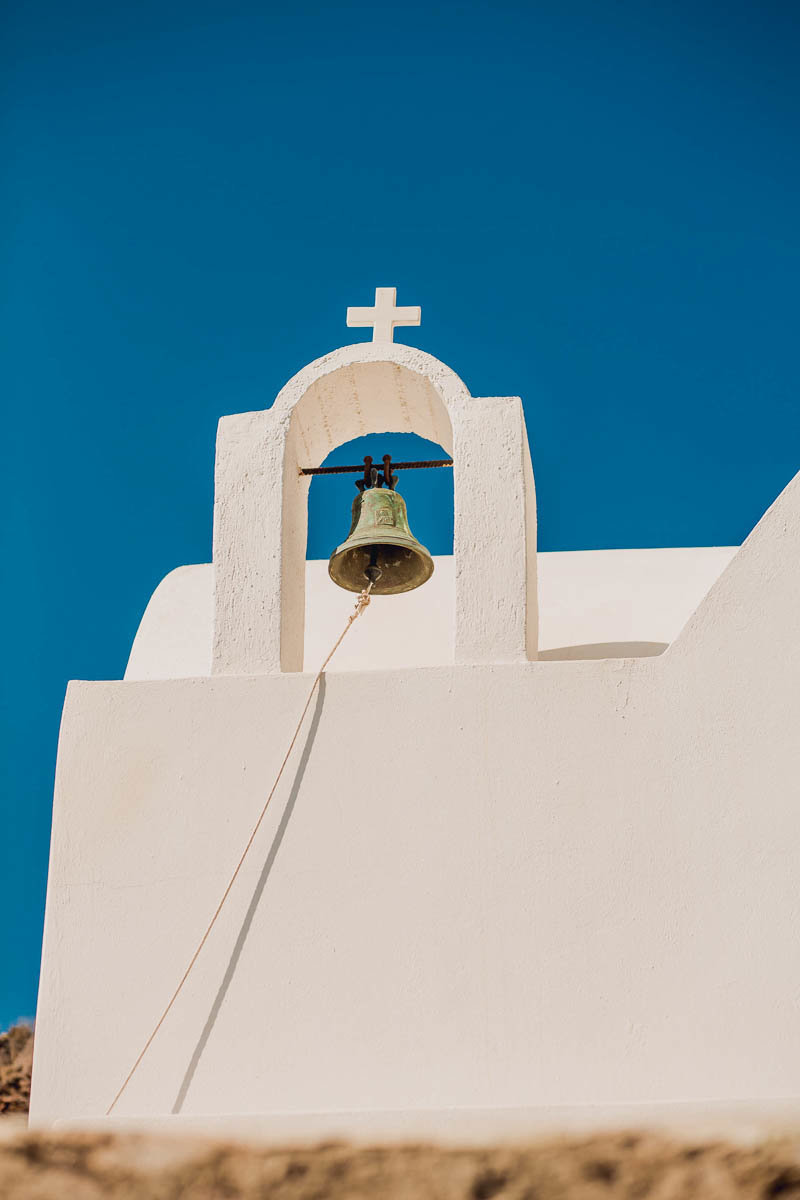 Church bells ringing, Santorini Island, Greece