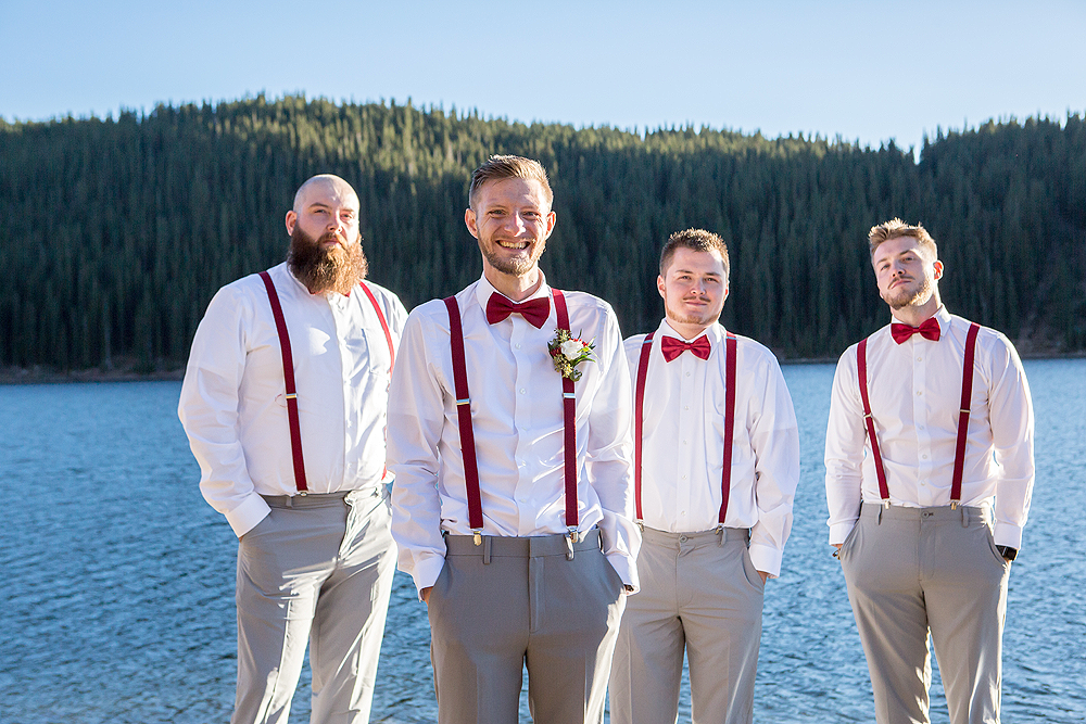 small party of groom and groomsmen