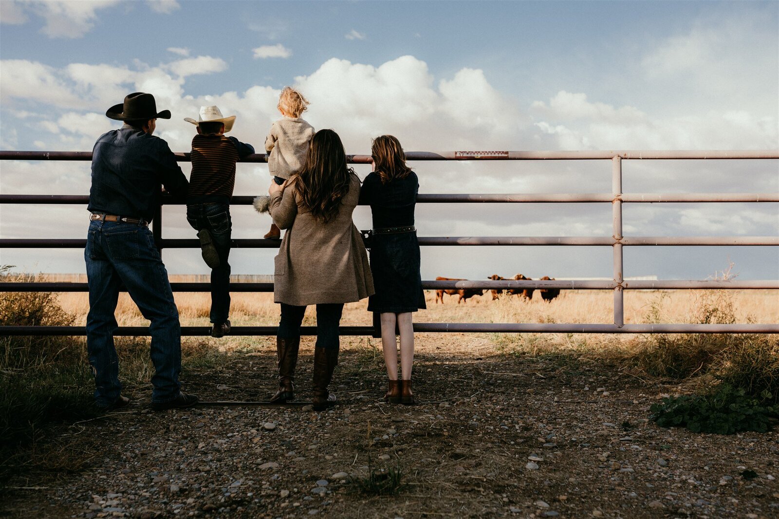 Chet, Tania, Maddy, Lucas and Elizabeth on the Ranch