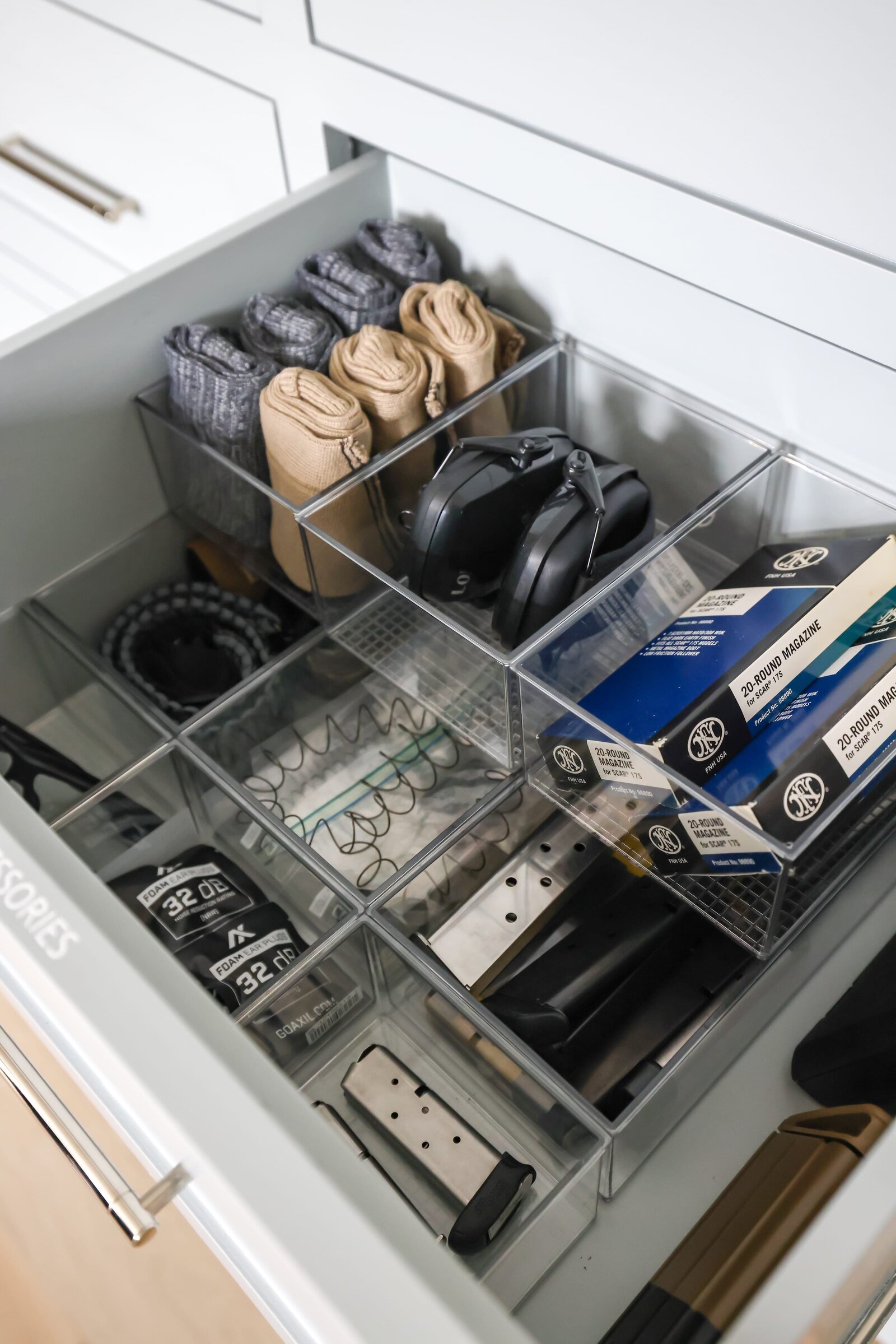 vision and hammer gun drawer accessories