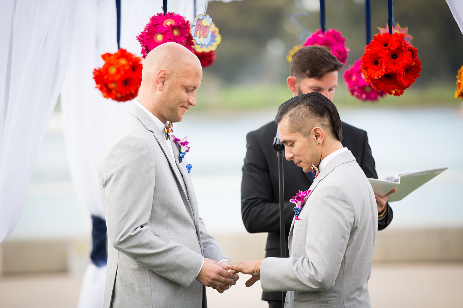 Grooms exchange rings | LGBT Wedding | Coronado