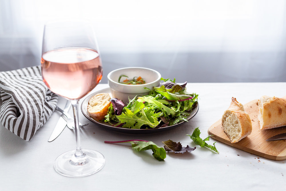 Wine and salad - Food Photography - Frenchly Photography-6800