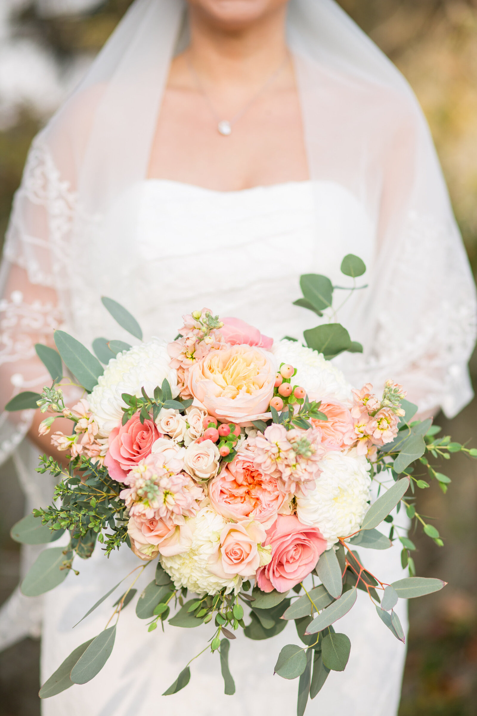 close up of wedding bouquet at moss creek in bluffton sc