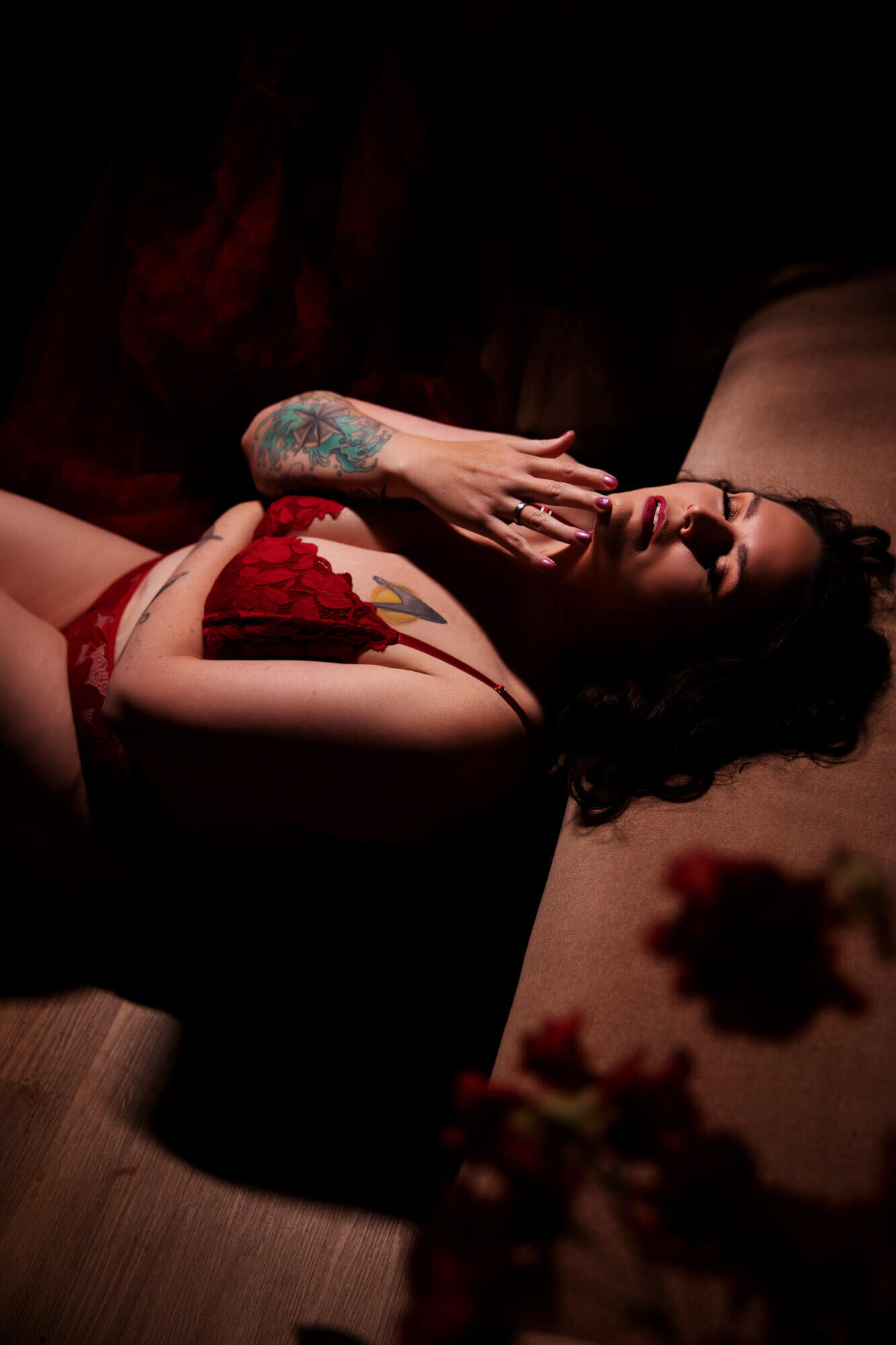 Empowering boudoir photograph celebrating the sensuality and confidence of a woman in Scottsdale, AZ