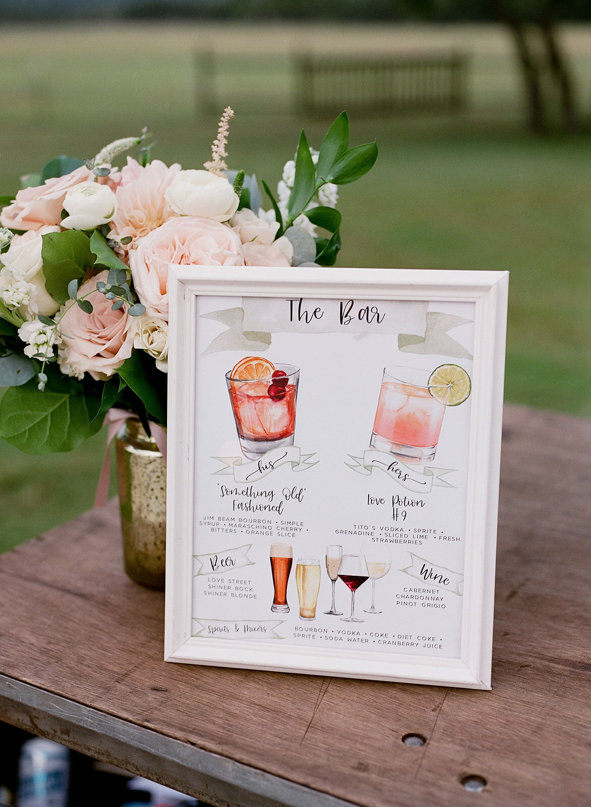 wedding cocktail bar