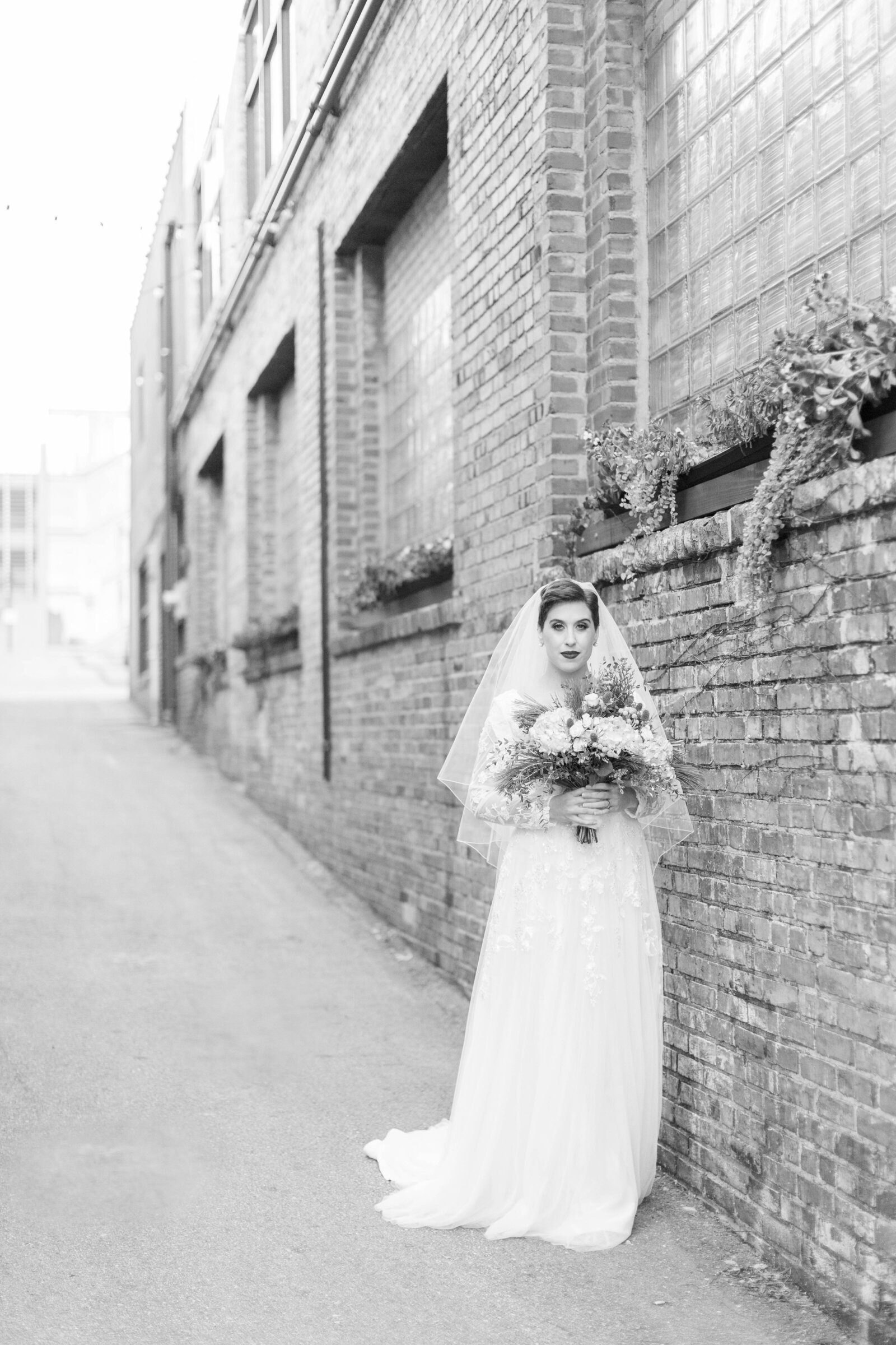 Bride in Alley at Outreach Event Space