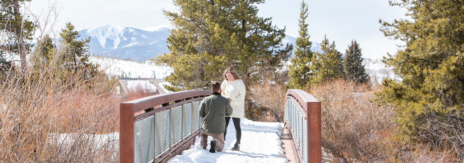 Colorado proposal photography with couple in Winter Park