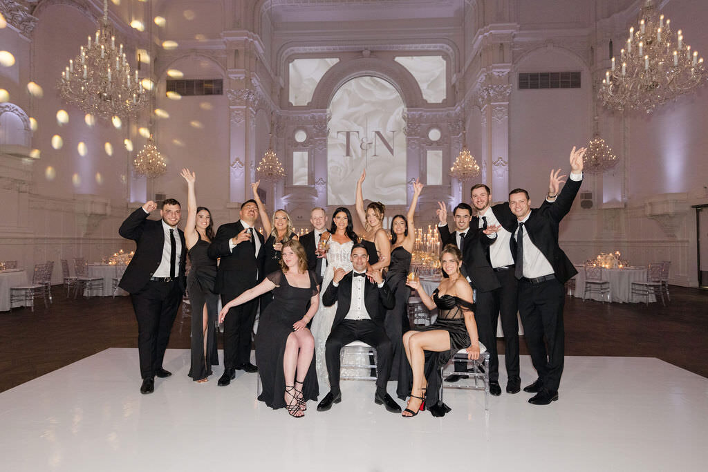 Bridal Party Portrait Wedding day photos at Maison Principale Montreal | Luxury Wedding photographer