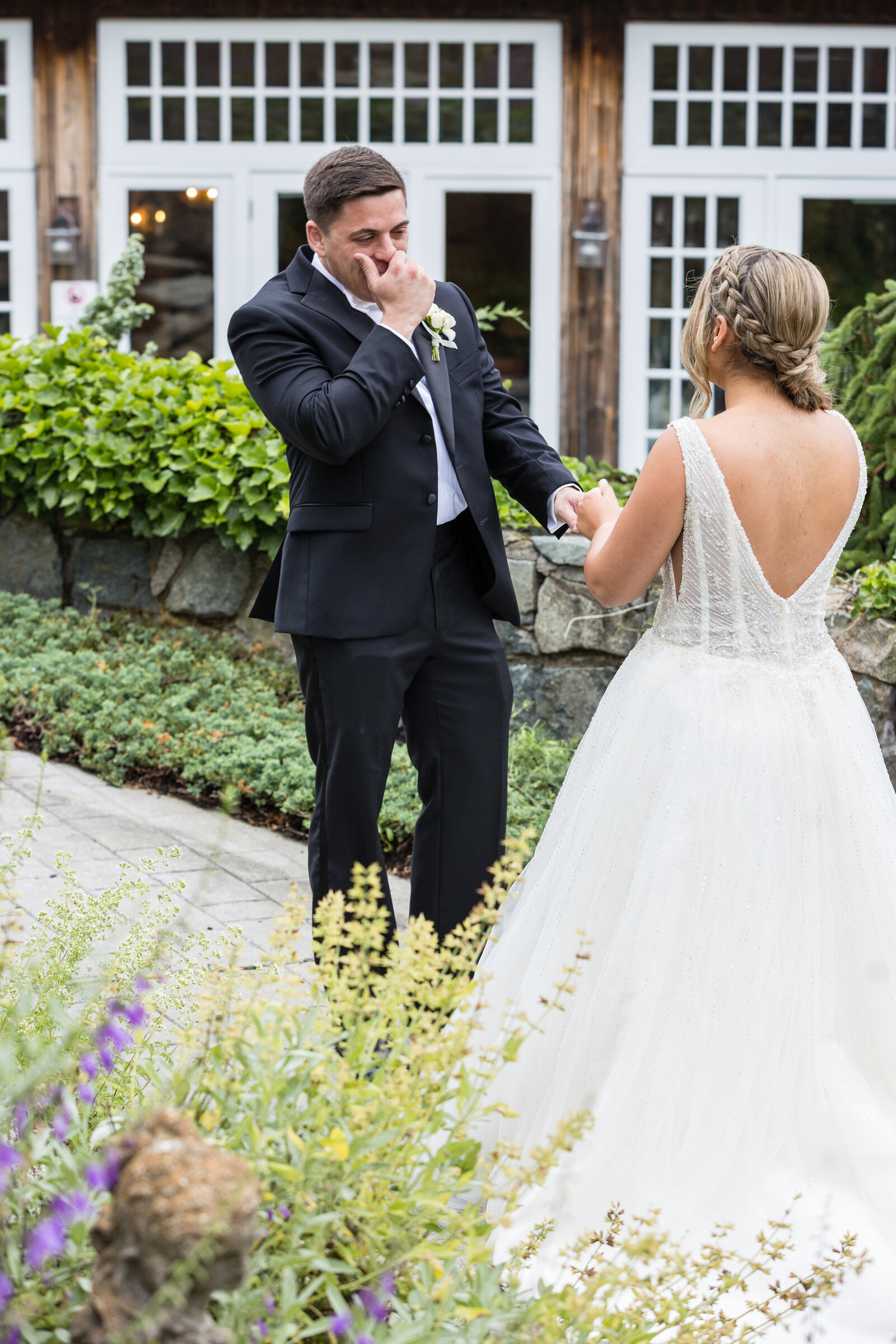 groom cries at first look red lion inn