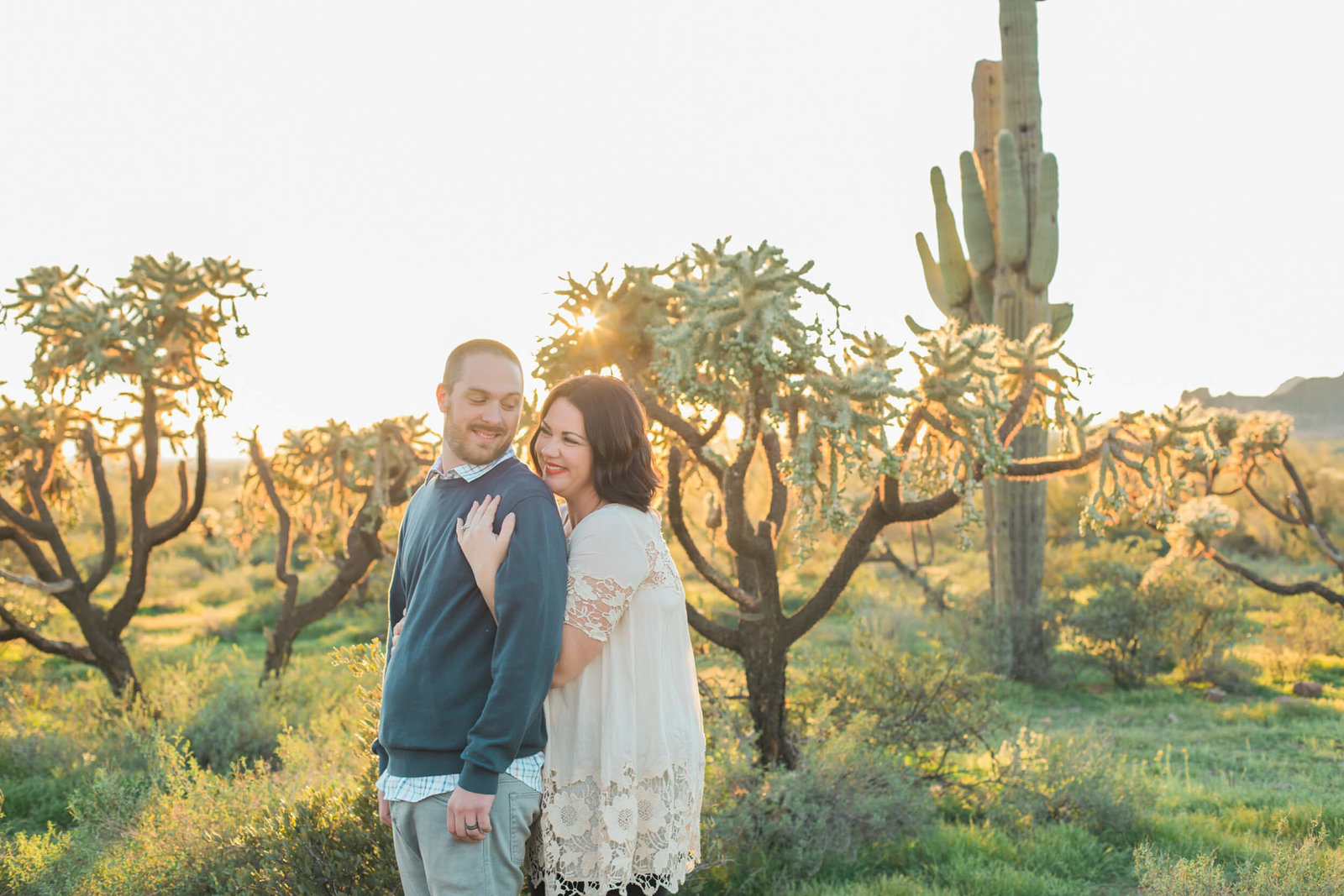 sunset desert couples photography