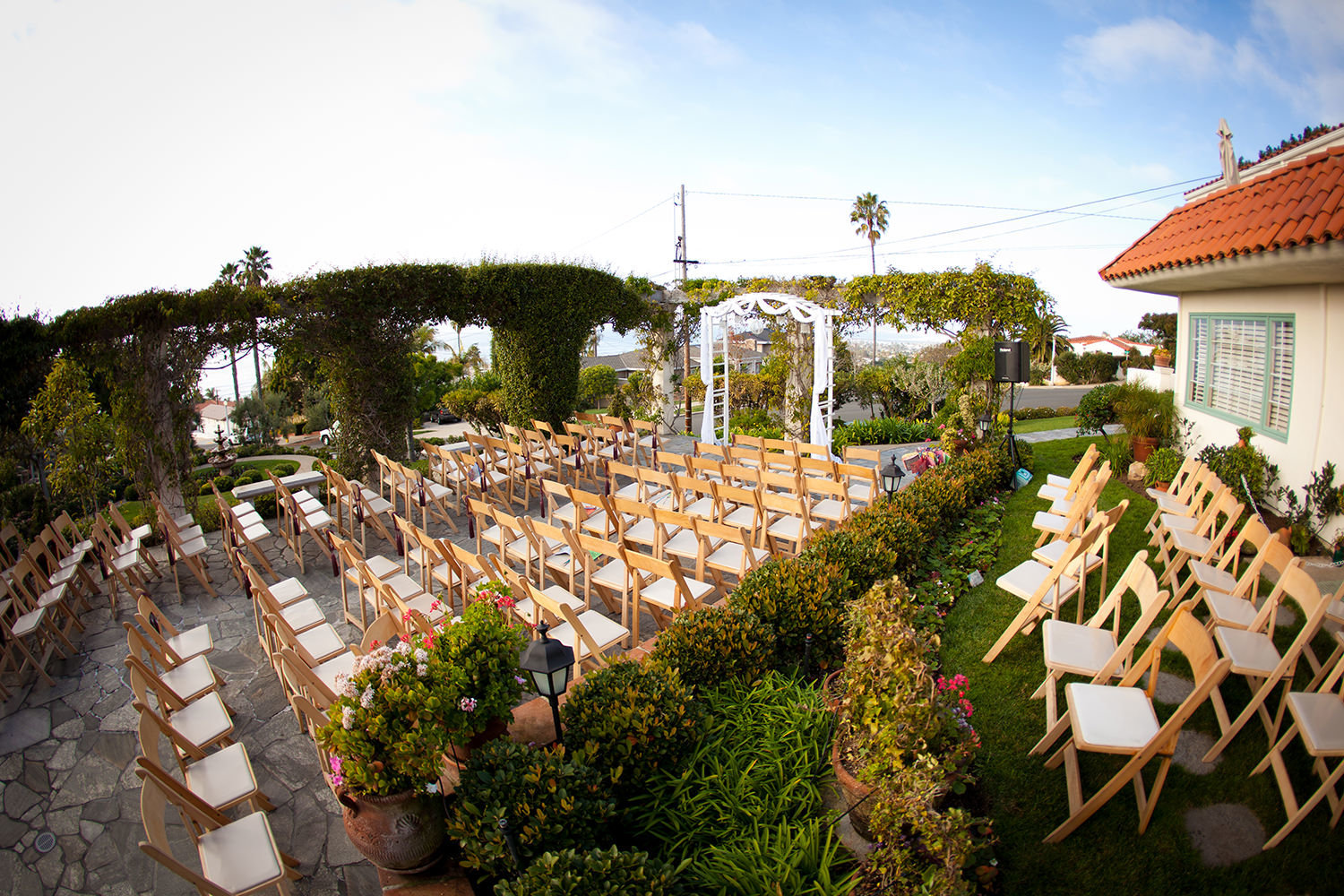 ceremony space with nice chairs